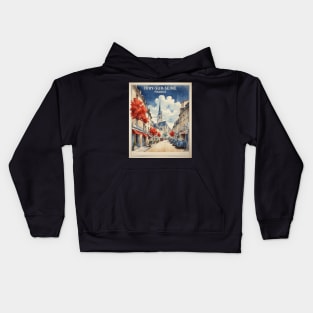 Ivry Sur Seine France Vintage Travel Poster Tourism Kids Hoodie